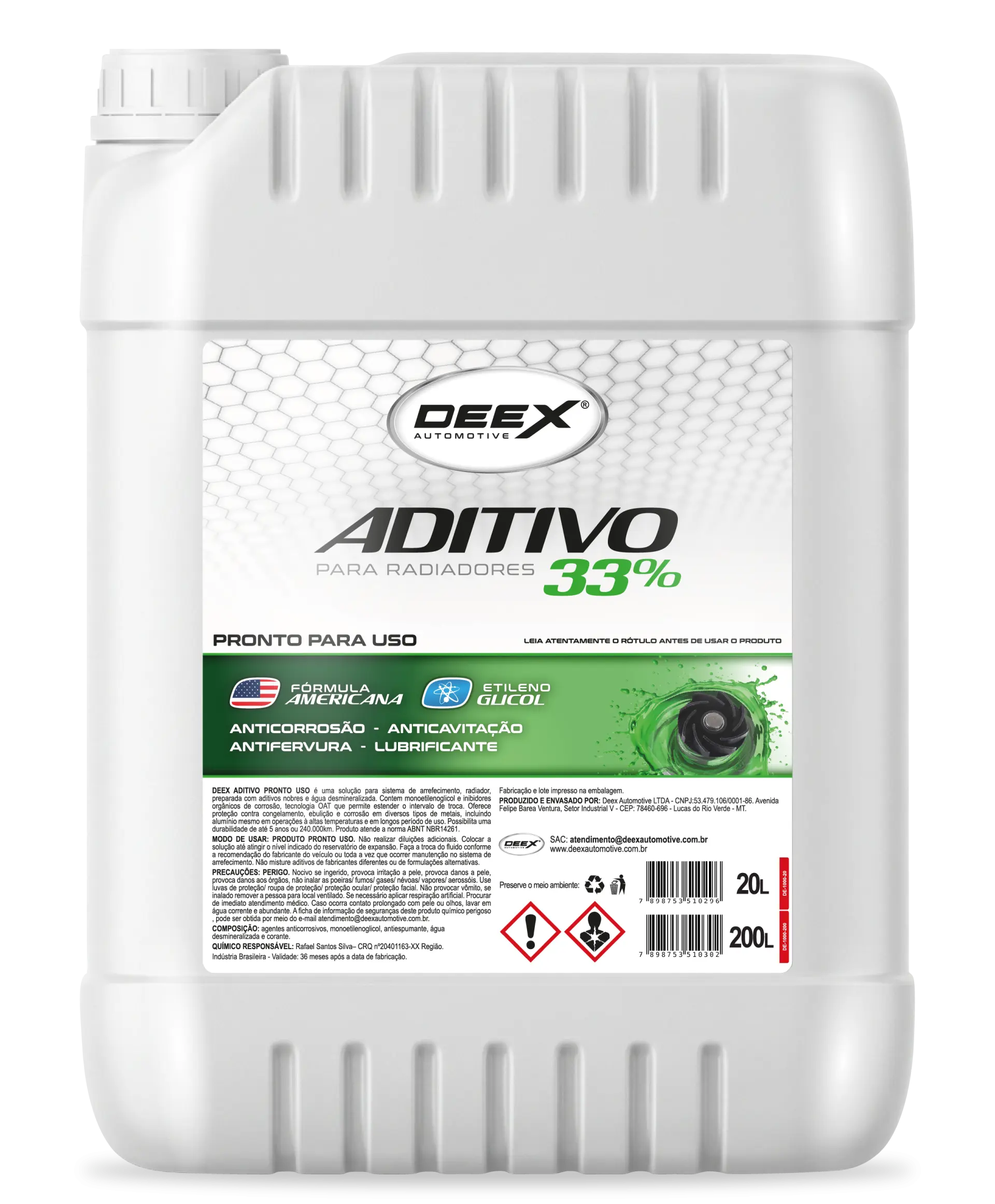 DEEX ADITIVO 33% PRONTO PRA USO 20L