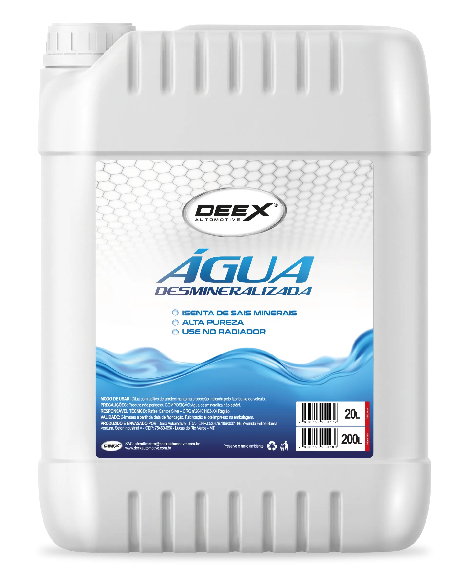 Água Desmineralizada 20L